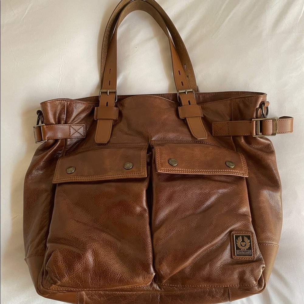 Belstaff Touring Full Grain Leather Bag, new without tags
